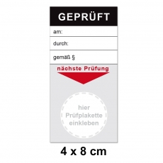 Grundplakette 40x80 - Geprüft