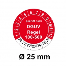 Plaketten DGUV Regel 100-500 25mm