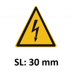 Warnschild Elektrische Spannung SL 30mm