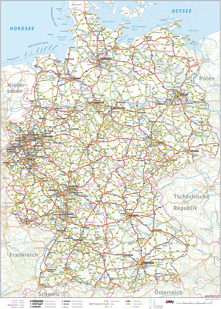 Deutschlandkarte Topografisch