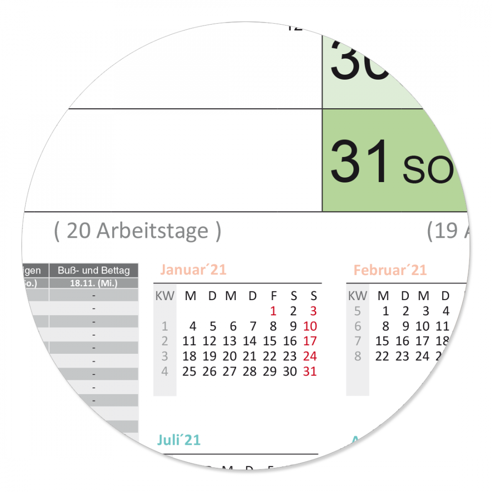  Wandkalender 2022  Extra Gross DIN A2 format Color mit 