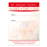 Terminblock (32 Stück) Rot Neutral Schmetterling-Motiv